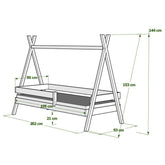 MebleWrobel - MebleWrobel Tipi Plus bed 190X90 White - Mari Kali Stores Cyprus